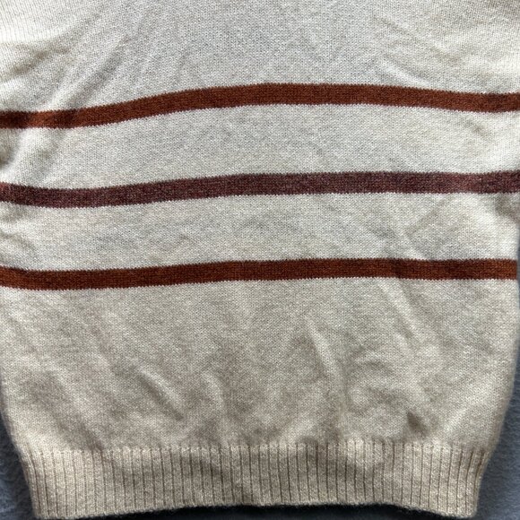 Vintage Sweater Mens XL Shetland Wool V Neck Made England 90s Layering Granola - Picture 13 of 16
